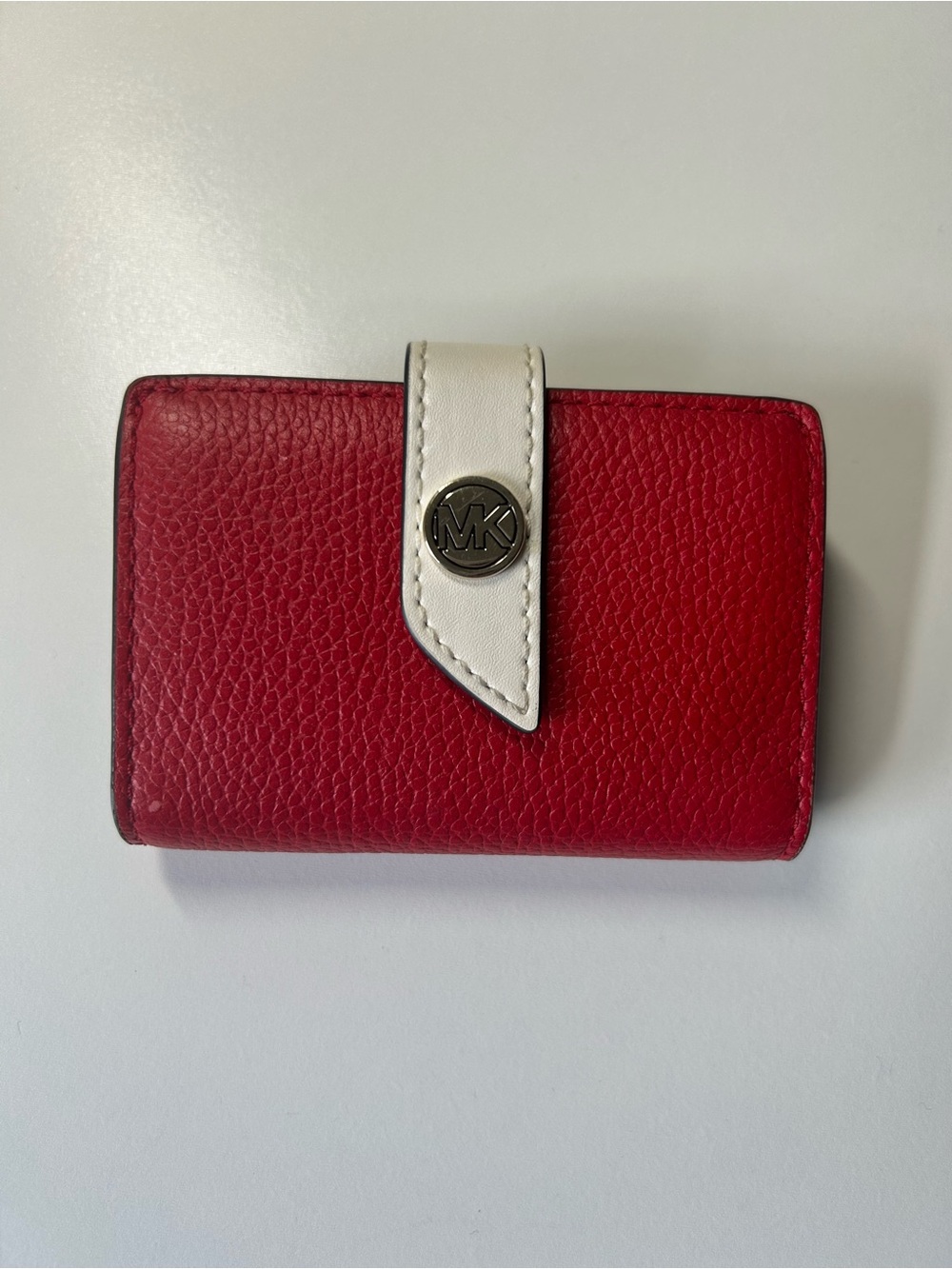 New Michael Kors Red Leather Wallet